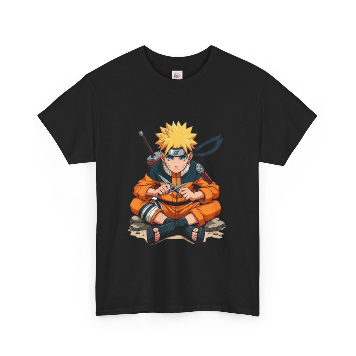 Naruto Shippuden Uzumaki Naruto Unisex Heavy Cotton Tee - Vibrant and Stylish Design for Otaku Heads