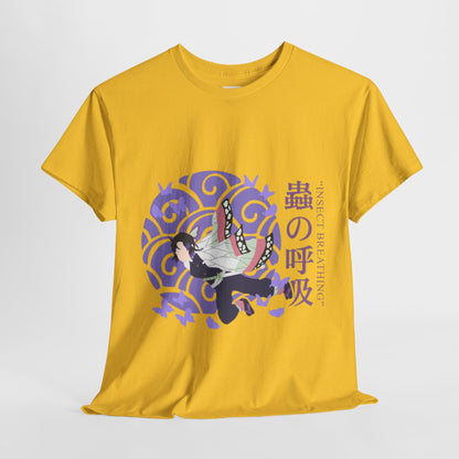 Demon Slayer Kocho Shinobu Unisex Heavy Cotton Tee - Vibrant and Stylish Design for Otaku Heads