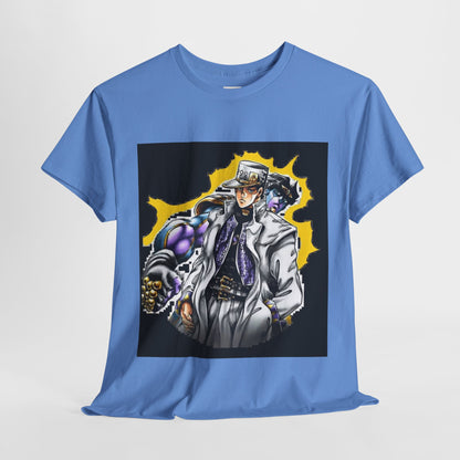 Jojo's Bizarre Adventure Jotaro Kujo Unisex Heavy Cotton Tee - Vibrant and Stylish Design for Otaku Heads