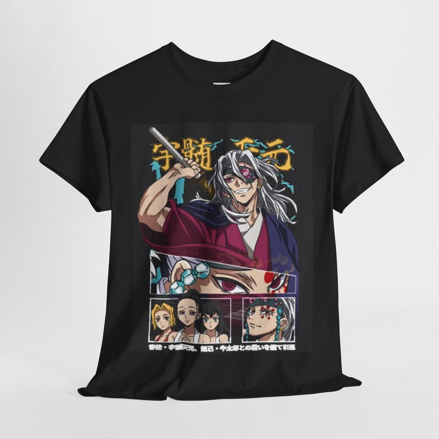 Demon Slayer Tengen Uzui Unisex Heavy Cotton Tee - Vibrant and Stylish Design for Otaku Heads