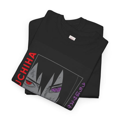 Naruto Shippuden Uchiha Sasuke Unisex Heavy Cotton Tee - Vibrant and Stylish Design for Otaku Heads