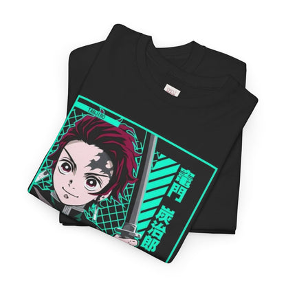 Demon Slayer Kamado Tanjiro Unisex Heavy Cotton Tee - Vibrant and Stylish Design for Otaku Heads