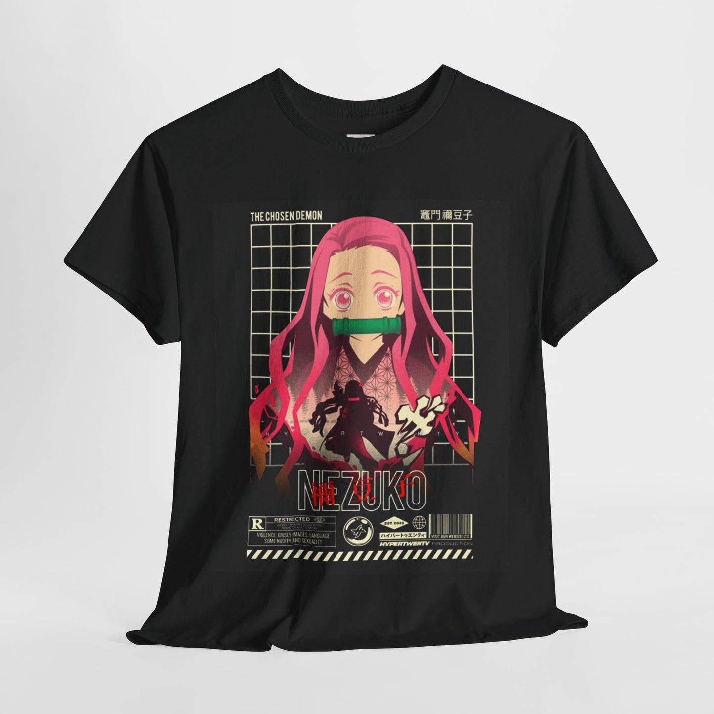 Demon Slayer Nezuko Kamado Unisex Heavy Cotton Tee - Vibrant and Stylish Design for Otaku Heads