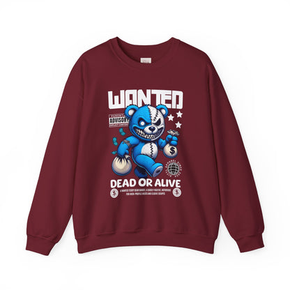 Wanted Dead or Alive Graphic Crewneck Unisex Heavy Blend Sweatshirt - Premium and Stylish