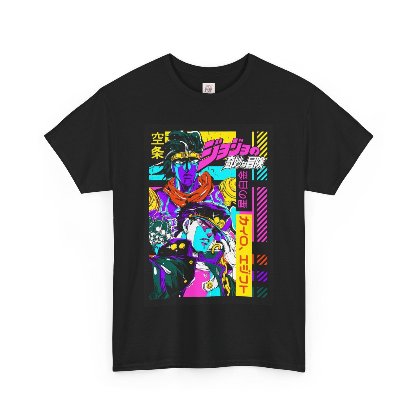 Jojo's Bizarre Adventure Unisex Heavy Cotton Tee - Vibrant and Stylish Design for Otaku Heads