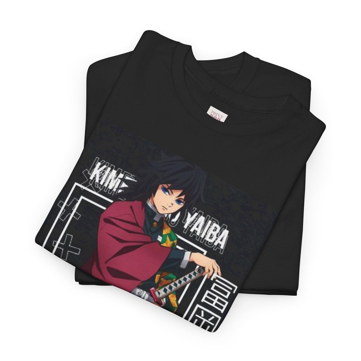 Demon Slayer Giyu Tomioka Unisex Heavy Cotton Tee - Vibrant and Stylish Design for Otaku Heads