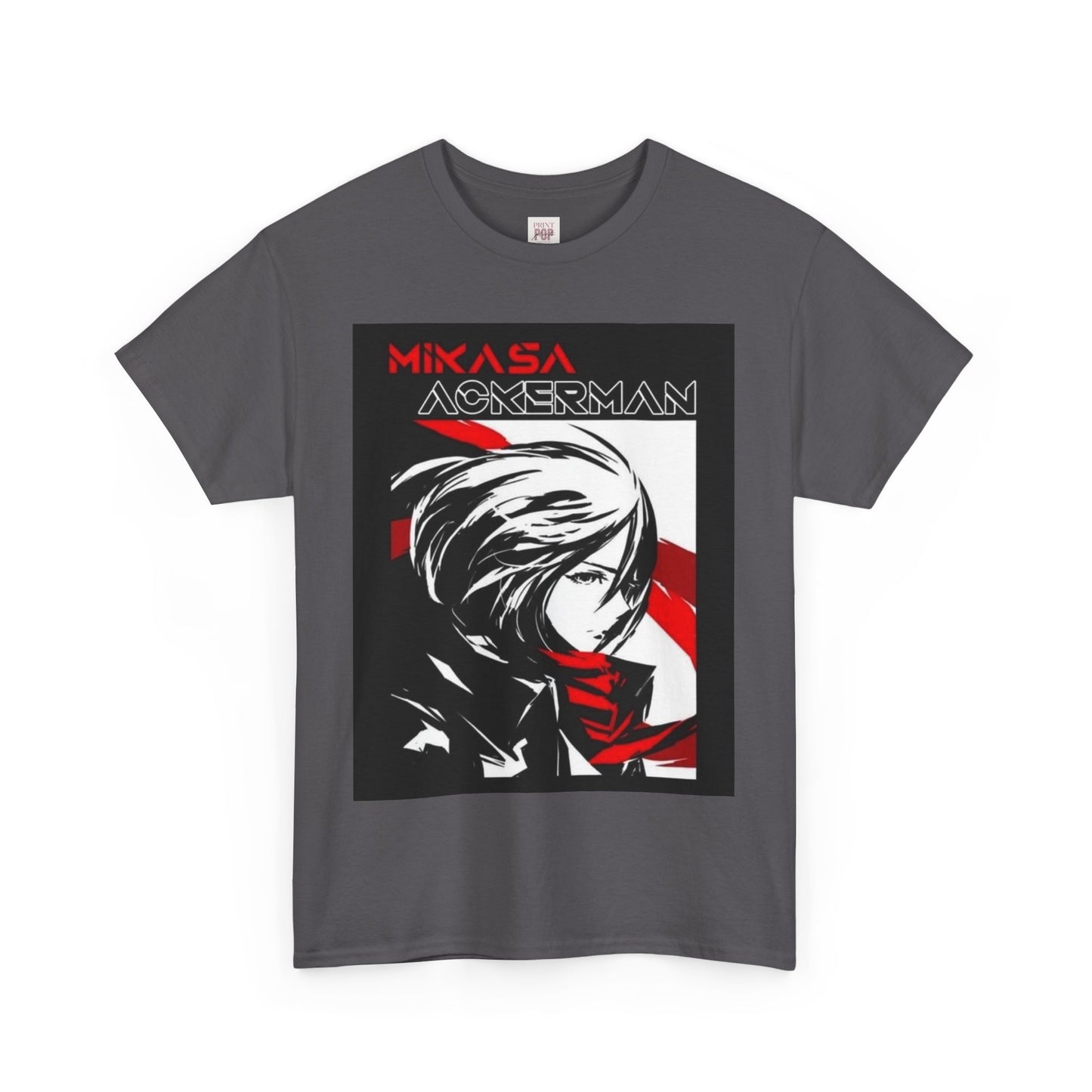 Attack On Titan Mikasa Ackerman Unisex Heavy Cotton Tee - Vibrant and Stylish Design for Otaku Heads