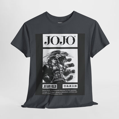 Jojo's Bizarre Adventure Jotaro Kujo Unisex Heavy Cotton Tee - Vibrant and Stylish Design for Otaku Heads