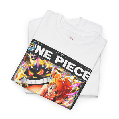 One Piece Nami Unisex Heavy Cotton Tee - Vibrant and Stylish Design for Otaku Heads