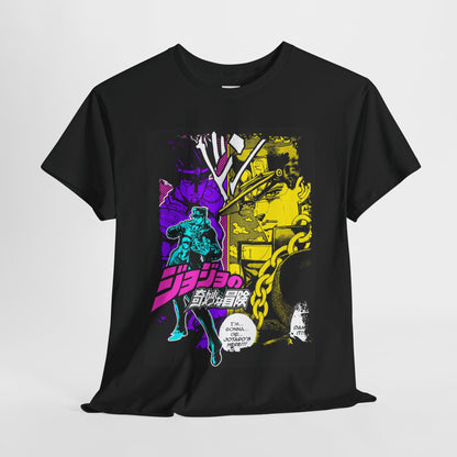 Jojo's Bizarre Adventure Jotaro Kujo Unisex Heavy Cotton Tee - Vibrant and Stylish Design for Otaku Heads