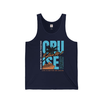 Cruise Family Unisex Jersey Tank - Perfect for Vacation and Summer Fun