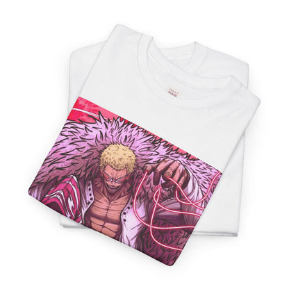 One Piece Don Quixote Doflamingo Unisex Heavy Cotton Tee - Vibrant and Stylish Design for Otaku Heads