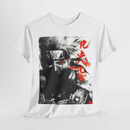 Naruto Shippuden Kakashi Unisex Heavy Cotton Tee - Vibrant and Stylish Design for Otaku Heads