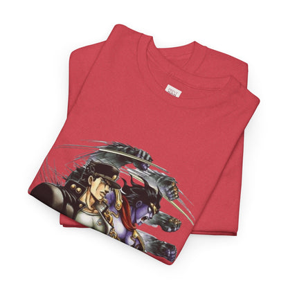 Jojo's Bizarre Adventure Jotaro Kujo Unisex Heavy Cotton Tee - Vibrant and Stylish Design for Otaku Heads