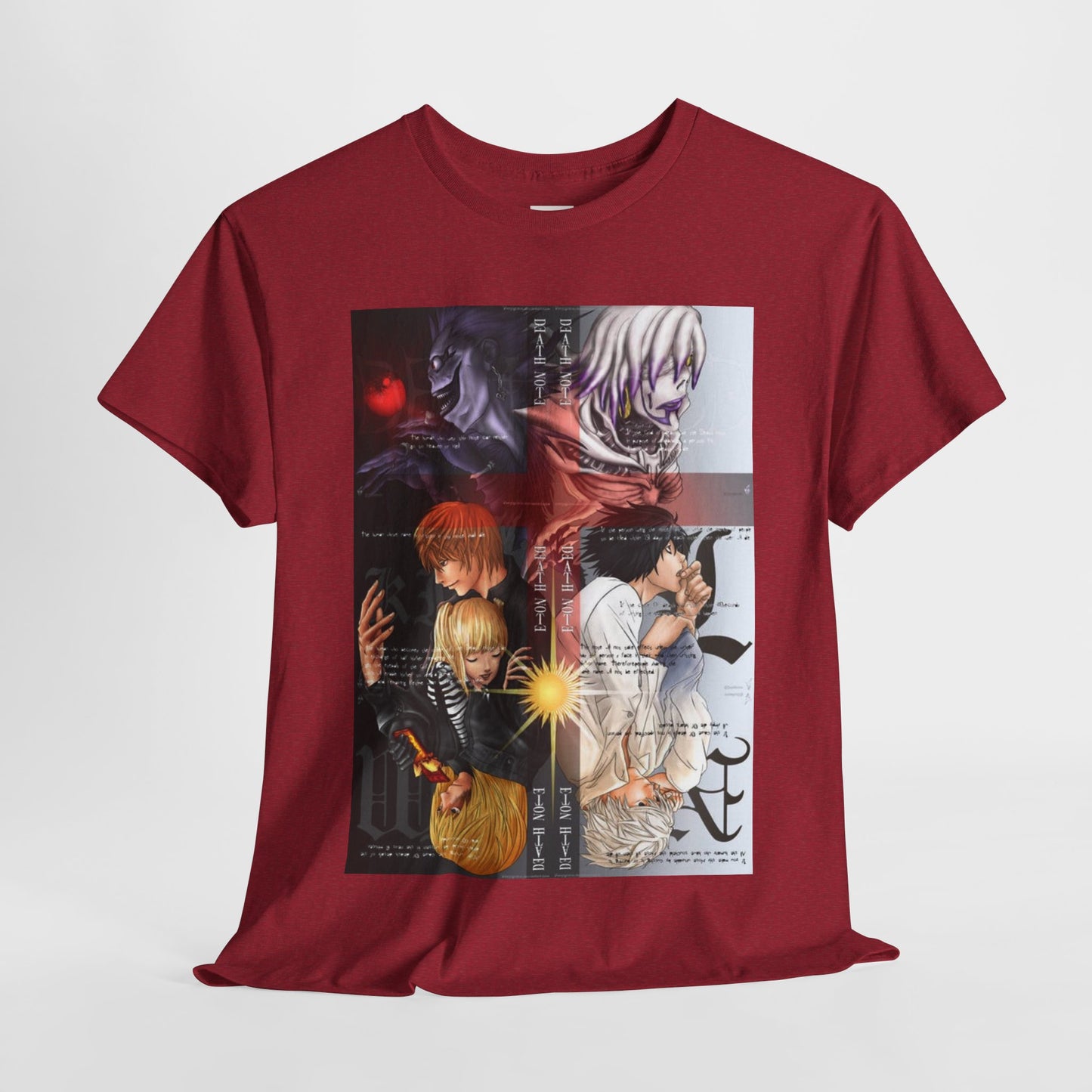 Death Note Unisex Heavy Cotton Tee - Vibrant and Stylish Design for Otaku Heads