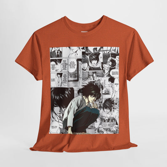 Death Note L Lawliet Unisex Heavy Cotton Tee - Vibrant and Stylish Design for Otaku Heads