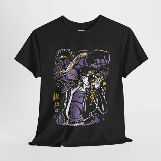 Jojo's Bizarre Adventure Jotaro Kujo Unisex Heavy Cotton Tee - Vibrant and Stylish Design for Otaku Heads