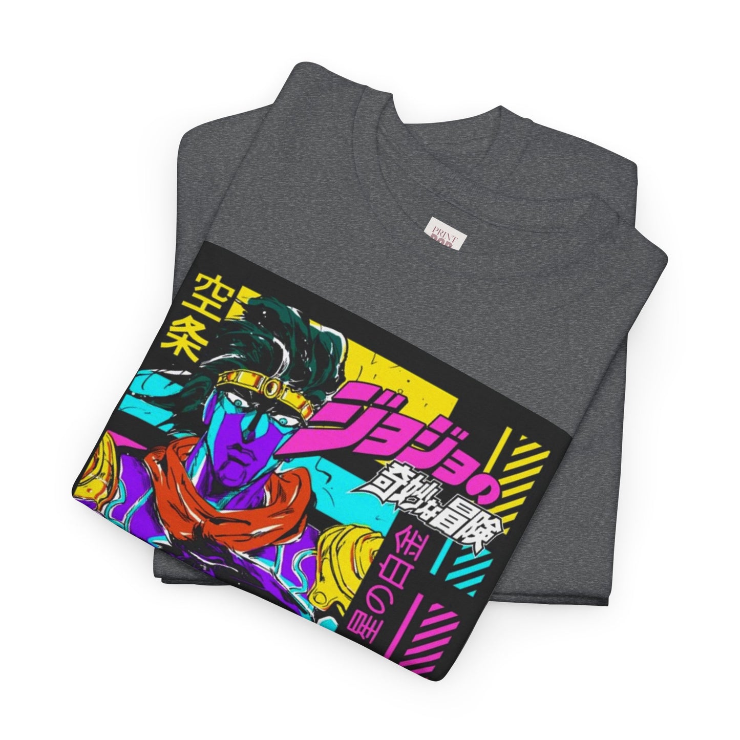 Jojo's Bizarre Adventure Unisex Heavy Cotton Tee - Vibrant and Stylish Design for Otaku Heads