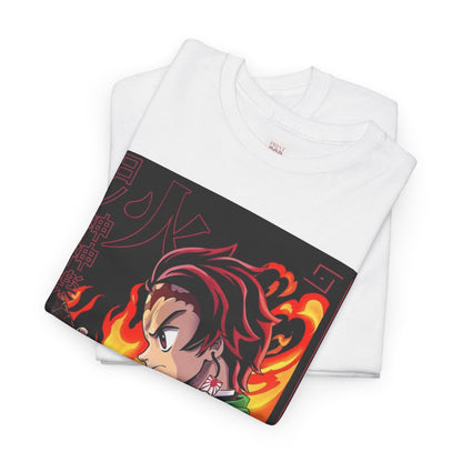 Demon Slayer Kamado Tanjiro Unisex Heavy Cotton Tee - Vibrant and Stylish Design for Otaku Heads