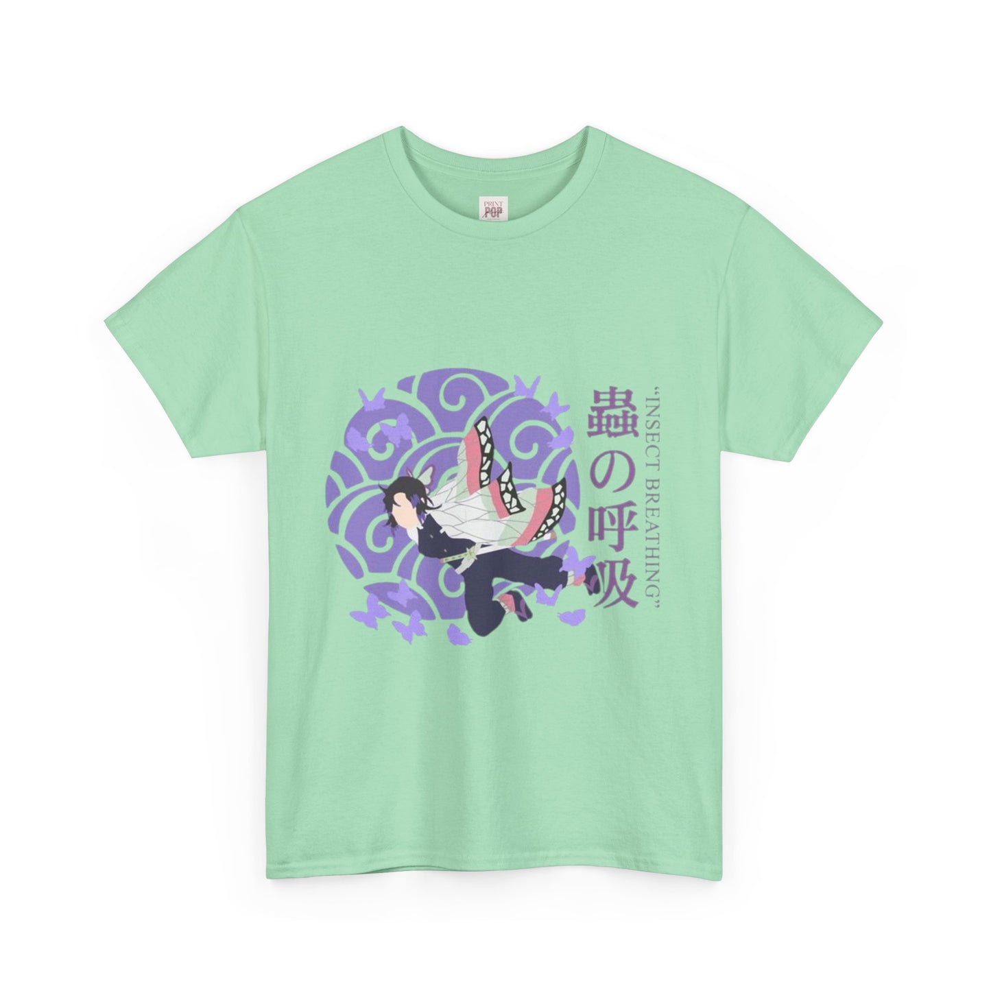 Demon Slayer Kocho Shinobu Unisex Heavy Cotton Tee - Vibrant and Stylish Design for Otaku Heads