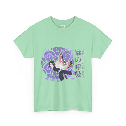 Demon Slayer Kocho Shinobu Unisex Heavy Cotton Tee - Vibrant and Stylish Design for Otaku Heads