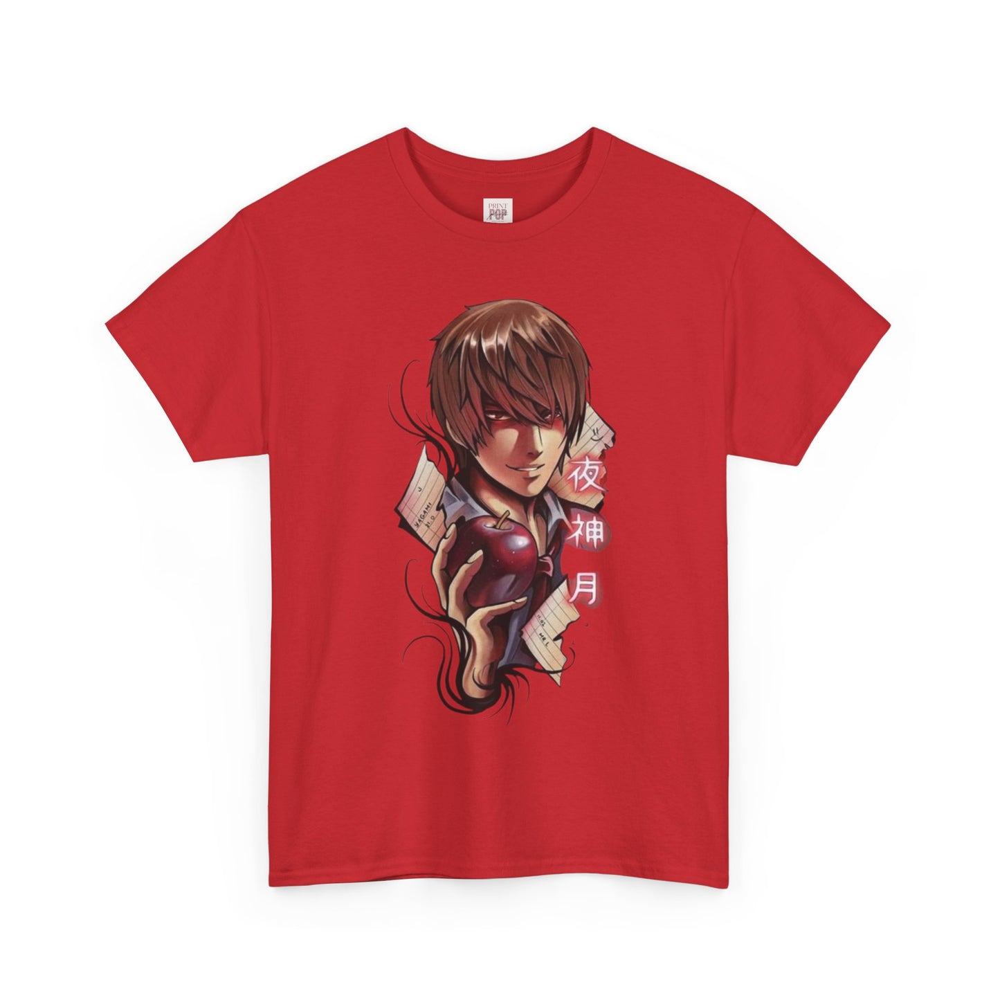 Death Note Light Yagami Unisex Heavy Cotton Tee - Vibrant and Stylish Design for Otaku Heads