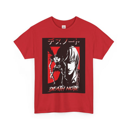 Death Note Light Yagami Unisex Heavy Cotton Tee - Vibrant and Stylish Design for Otaku Heads