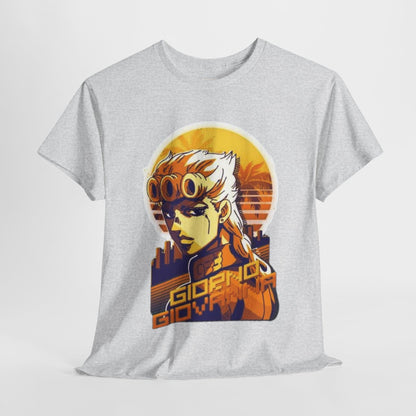 Jojo's Bizarre Adventure Giorno Giovanna Unisex Heavy Cotton Tee - Vibrant and Stylish Design for Otaku Heads