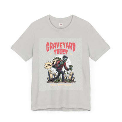 Graveyard Thief Unisex Tee - Playful Halloween Graphic T-Shirt