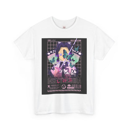 Demon Slayer Kocho Shinobu Unisex Heavy Cotton Tee - Vibrant and Stylish Design for Otaku Heads