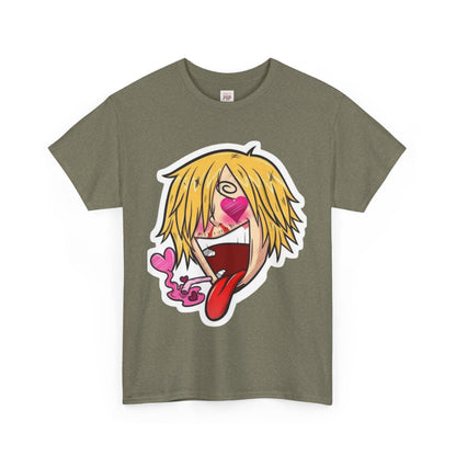 One Piece Sanji Unisex Heavy Cotton Tee - Vibrant and Stylish Design for Otaku Heads