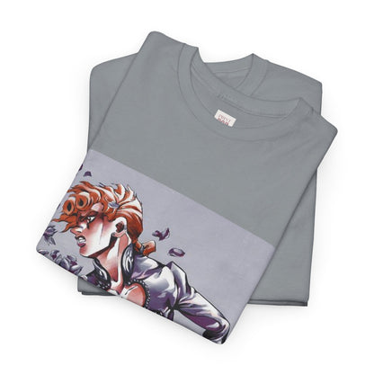 Jojo's Bizarre Adventure Giorno Giovanna Unisex Heavy Cotton Tee - Vibrant and Stylish Design for Otaku Heads