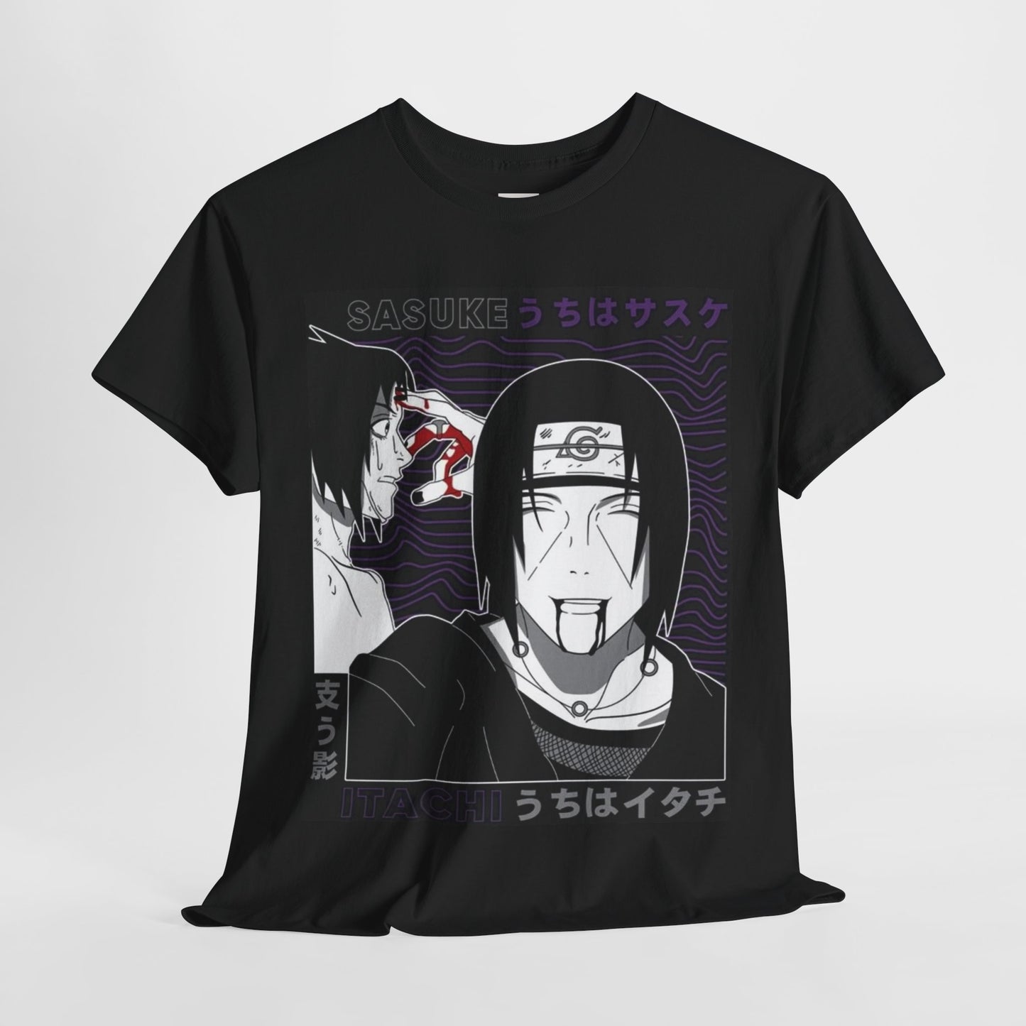 Naruto Shippuden Uchiha Itachi Unisex Heavy Cotton Tee - Vibrant and Stylish Design for Otaku Heads