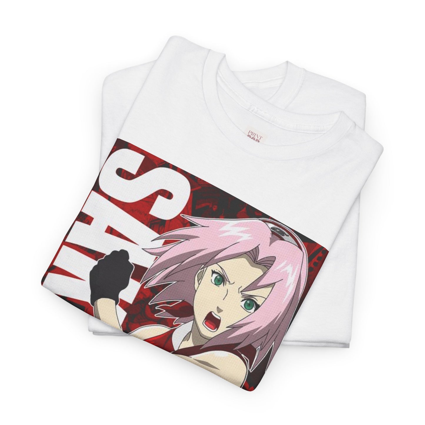 Naruto Shippuden Sakura Unisex Heavy Cotton Tee - Vibrant and Stylish Design for Otaku Heads