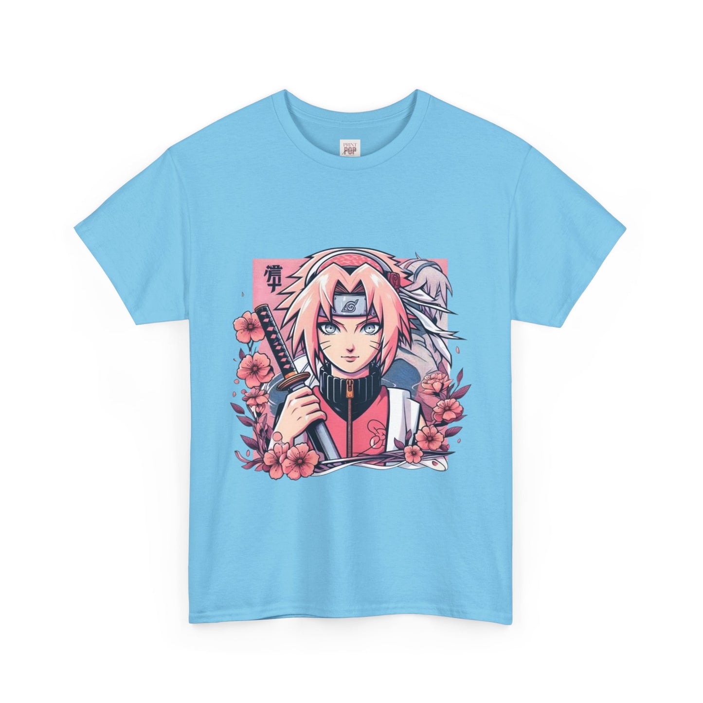 Naruto Shippuden Sakura Unisex Heavy Cotton Tee - Vibrant and Stylish Design for Otaku Heads