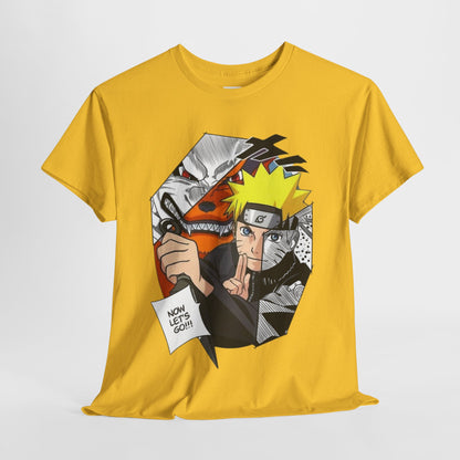 Naruto Shippuden Uzumaki Naruto Unisex Heavy Cotton Tee - Vibrant and Stylish Design for Otaku Heads