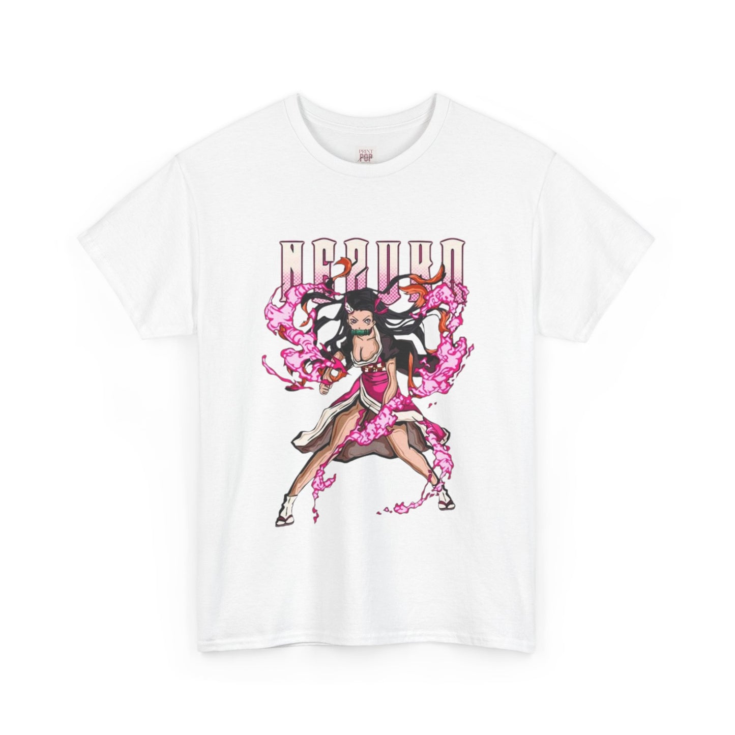 Demon Slayer Nezuko Kamado Unisex Heavy Cotton Tee - Vibrant and Stylish Design for Otaku Heads