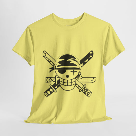 One Piece Zoro Unisex Heavy Cotton Tee - Vibrant and Stylish Design for Otaku Heads