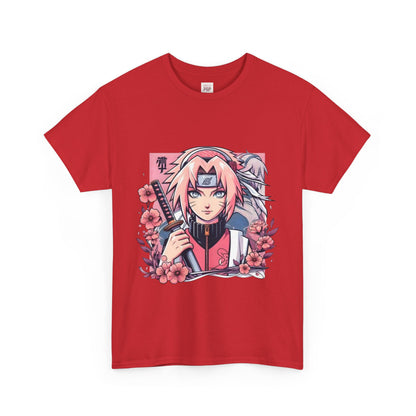 Naruto Shippuden Sakura Unisex Heavy Cotton Tee - Vibrant and Stylish Design for Otaku Heads