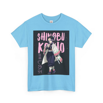 Demon Slayer Kocho Shinobu Unisex Heavy Cotton Tee - Vibrant and Stylish Design for Otaku Heads