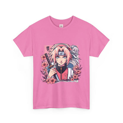 Naruto Shippuden Sakura Unisex Heavy Cotton Tee - Vibrant and Stylish Design for Otaku Heads