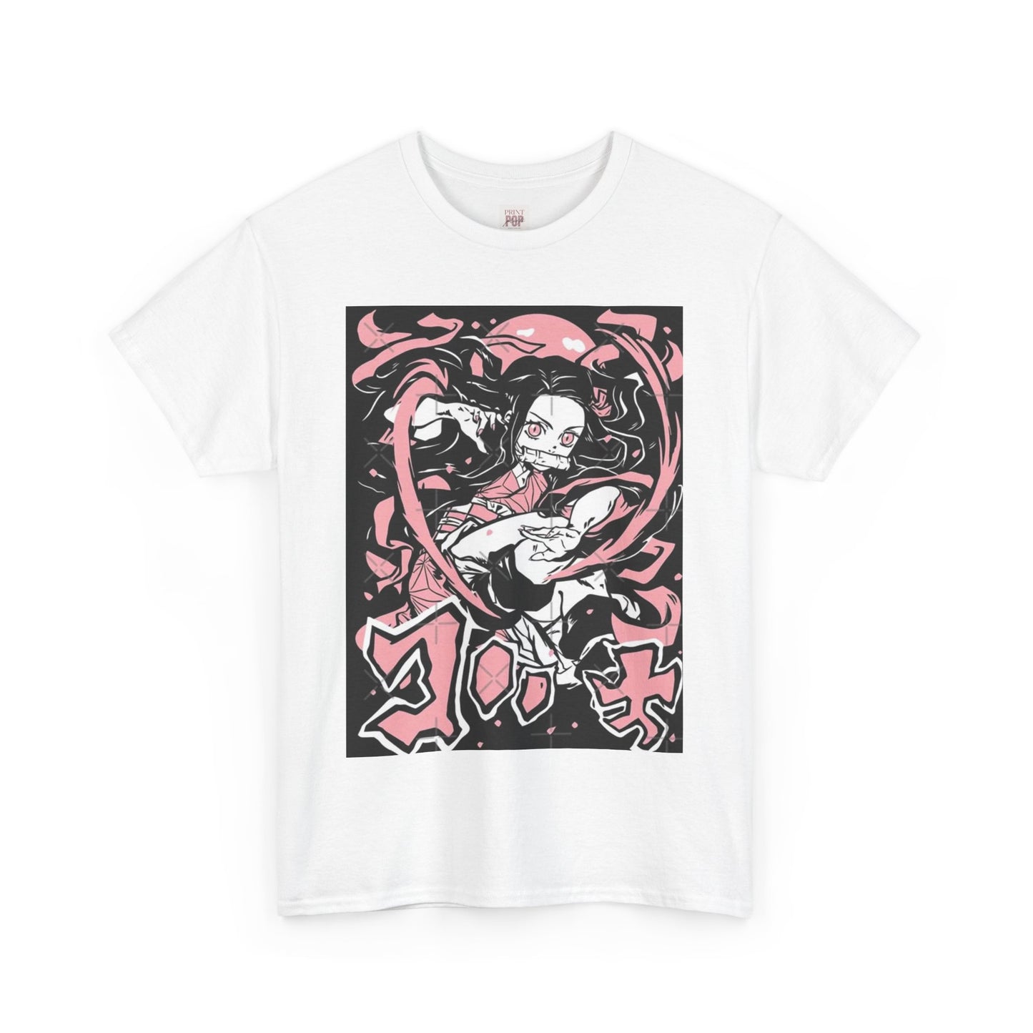 Demon Slayer Nezuko Kamado Unisex Heavy Cotton Tee - Vibrant and Stylish Design for Otaku Heads