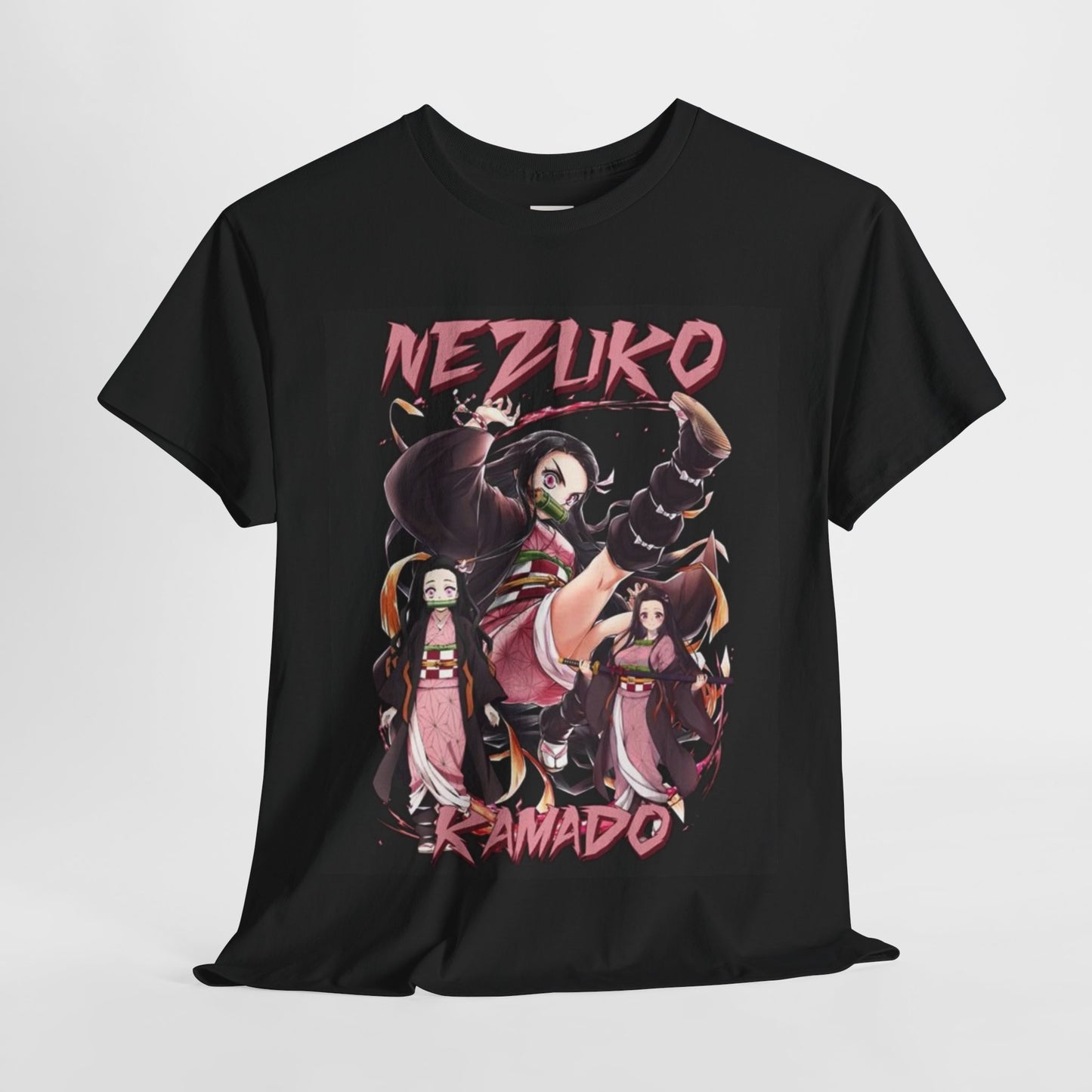 Demon Slayer Nezuko Kamado Unisex Heavy Cotton Tee - Vibrant and Stylish Design for Otaku Heads