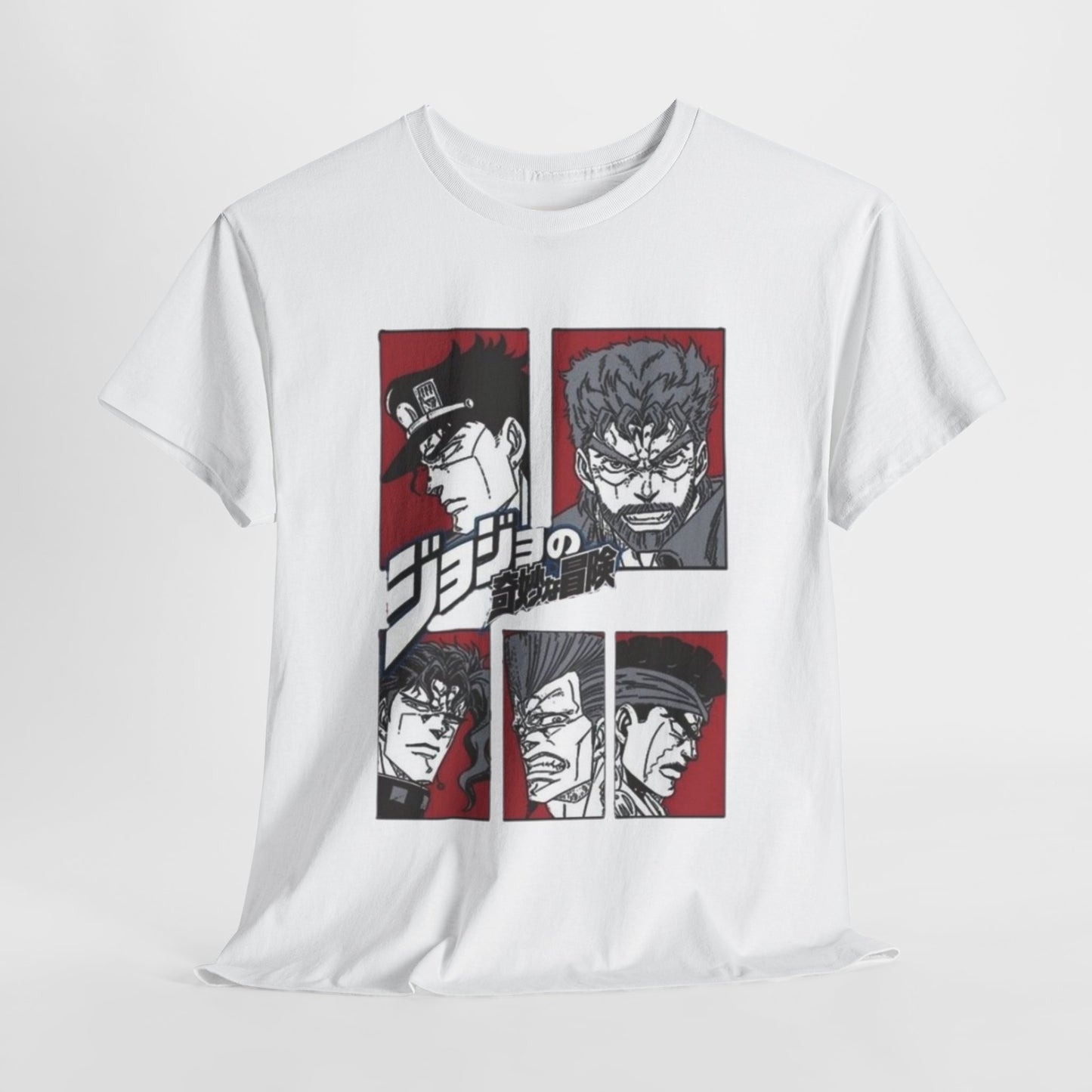 Jojo's Bizarre Adventure Unisex Heavy Cotton Tee - Vibrant and Stylish Design for Otaku Heads