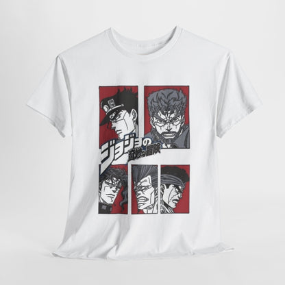 Jojo's Bizarre Adventure Unisex Heavy Cotton Tee - Vibrant and Stylish Design for Otaku Heads