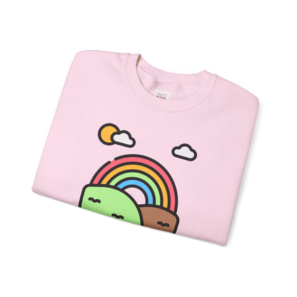 Life's Brighter Rainbow Crewneck Unisex Heavy Blend Premium and Stylish Sweatshirt