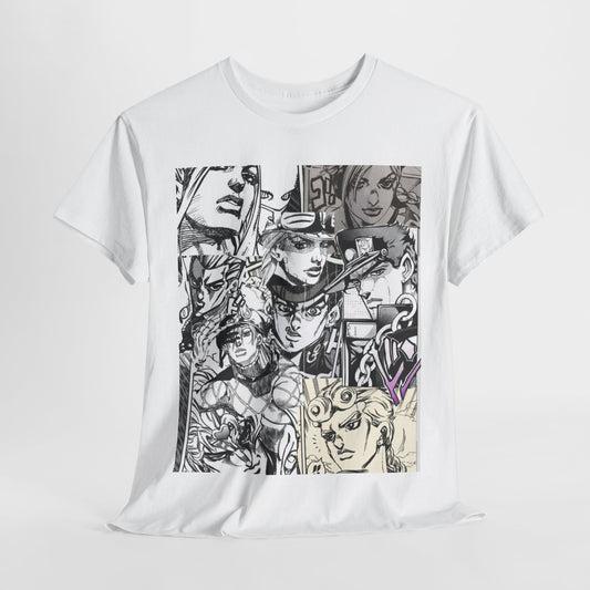 Jojo's Bizarre Adventure Unisex Heavy Cotton Tee - Vibrant and Stylish Design for Otaku Heads