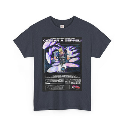 Jojo's Bizarre Adventure Caesar A. Zeppeli Unisex Heavy Cotton Tee - Vibrant and Stylish Design for Otaku Heads