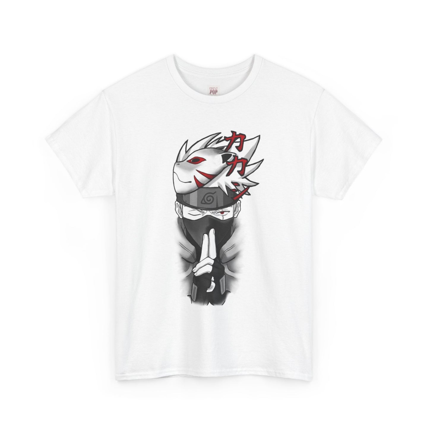 Naruto Shippuden Kakashi Unisex Heavy Cotton Tee - Vibrant and Stylish Design for Otaku Heads