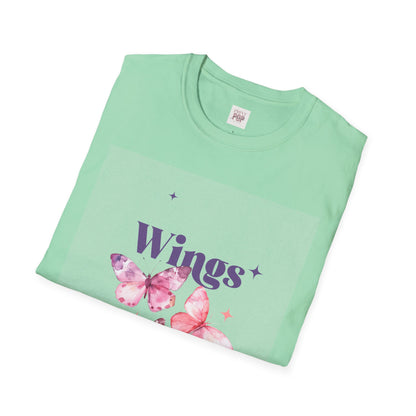 Wings Butterfly Unisex Softstyle T-Shirt - Dreamy Fashion for Nature Lovers